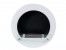 White Round Bio Ethanol Fireplace for Wall Mounting