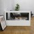 White freestanding bioethanol fireplace 120cm