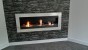 Large White Bio Fireplace for Wall Mounting