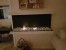 White three-sided wall mounted bio fireplace 120 cm