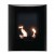 Retra Duo black wall mounted bioethanol fireplace from Nordlys Denmark