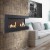 Corner bio fireplace of painted steel 120 cm
