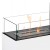 Three-sided freestanding bio ethanol fireplace in white