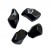 Black crystals decoration for gas fireplace