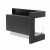 Left-sided ethanol corner fireplace for in wall installation