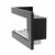 Left-sided ethanol corner fireplace for in wall installation