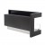 Left-facing corner fireplace for installation 85 cm