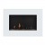 Murus 800 - Narrow Glossy White Wall-mounted Bioethanol Fireplace