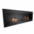 Murus 1600 - Thin Black Wall-mounted Bioethanol Fireplace