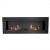 Murus 1600 - Thin Black Wall-mounted Bioethanol Fireplace