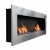 Murus 1600 Wall-mounted  Bioethanol Fireplace - Brushed Steel Finish