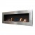 Murus 1600 Wall-mounted  Bioethanol Fireplace - Brushed Steel Finish