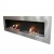 Murus 1600 Wall-mounted  Bioethanol Fireplace - Brushed Steel Finish