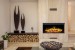 Professional electric LED fireplace for mounting