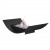 Curved bio fireplace for table
