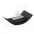 Curved bio fireplace for table