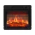 ArtiFlame AF18B black 18-inch built-in electric fireplace insert with brick-look backplate and LED flame