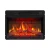 ArtiFlame AF23BS black 23-inch built-in electric fireplace insert with stone brick-effect backplate and LED flame