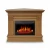 ArtiFlame Albion light oak electric fireplace suite with corner or flat wall placement