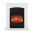 ArtiFlame Collins AF18B white mantel electric fireplace with brick-effect