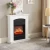 ArtiFlame Collins AF18B white mantel electric fireplace with brick-effect