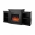 ArtiFlame Fashion Ebony electric fireplace suite with AF18 insert and shelving