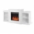 ArtiFlame Fashion white electric fireplace suite with shelves and AF18 insert