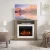 For Living grey oak mantel electric fireplace with 23-inch insert option