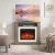 For Living grey oak mantel electric fireplace with 23-inch insert option