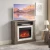 For Living grey oak mantel electric fireplace with 23-inch insert option