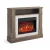 For Living grey oak mantel electric fireplace with 23-inch insert option