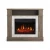 For Living grey oak mantel electric fireplace with 23-inch insert option