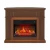 ArtiFlame Linz brown 2-in-1 electric fireplace with LED mood lighting effect