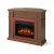 ArtiFlame Linz brown 2-in-1 electric fireplace with LED mood lighting effect
