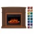 ArtiFlame Linz brown 2-in-1 electric fireplace with LED mood lighting effect