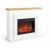 ArtiFlame Marbelya white electric fireplace suite with 23-inch insert