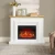 ArtiFlame Marbelya white electric fireplace suite with 23-inch insert