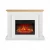 ArtiFlame Marbelya white electric fireplace suite with 23-inch insert