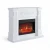 White Toscana electric fireplace suite with 23-inch insert
