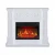 White Toscana electric fireplace suite with 23-inch insert