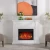 White Toscana electric fireplace suite with 23-inch insert