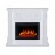 White Toscana electric fireplace suite with 23-inch insert
