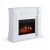 White Toscana electric fireplace suite with 23-inch insert