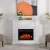 White Toscana electric fireplace suite with 23-inch insert