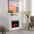White Toscana electric fireplace suite with 23-inch insert