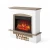 ArtiFlame Woodley white grey oak electric fireplace with 23-inch insert