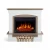 ArtiFlame Woodley white grey oak electric fireplace with 23-inch insert