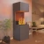 Glow Fire Beethoven Grey - OMC 600 | Freestanding Water Vapour Fireplace, 170 cm x 60 cm x 50 cm