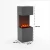 Glow Fire Beethoven Grey - OMC 600 | Freestanding Water Vapour Fireplace, 170 cm x 60 cm x 50 cm