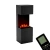 Glow Fire Beethoven Black - OMC 600 | Freestanding Water Vapour Fireplace, 170 cm x 60 cm x 50 cm